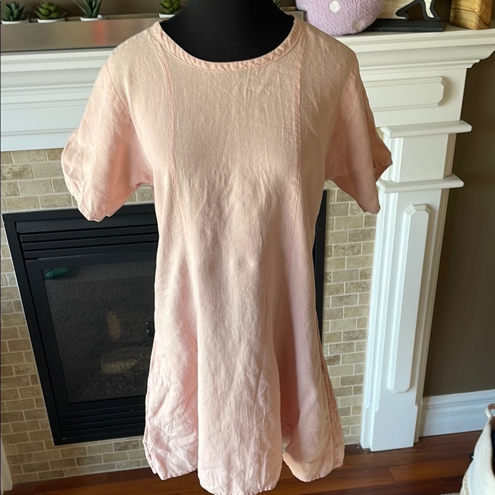Flax Light Pink Short Sleeve tunic / Dress size S